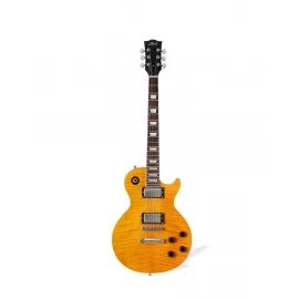 Guitarra Eléctrica Tipo Les Paul Gloss Amarilla Flameada LPGYL